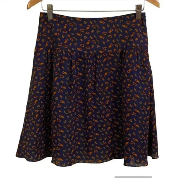 J. McLaughlin Womens 100% Silk Paisley Skirt - Picture 1 of 5